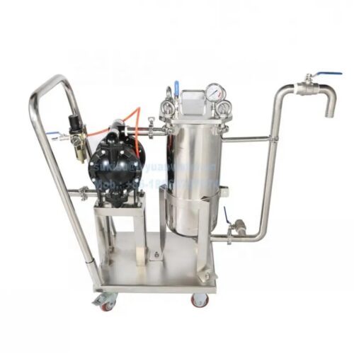 Movable Stainless Steel WaterLiquidOilWineBeerHoney Bag Filter Machine
